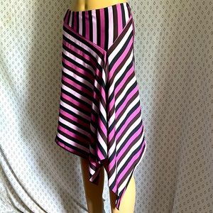 🐉🐉🐉 Y2k Asymmetrical Striped Skirt